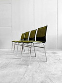 4x vintage stapelstoelen uit de midden eeuw