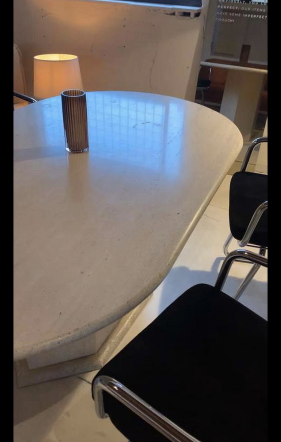 Image 1 of Vintage travertin tafel