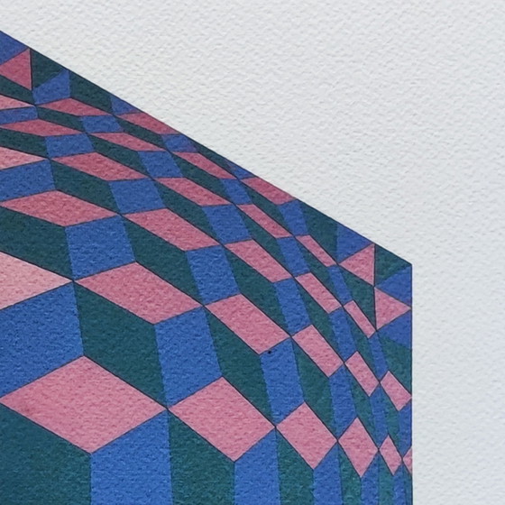 Image 1 of Victor Vasarely Op Art Lithografie in beperkte oplage
