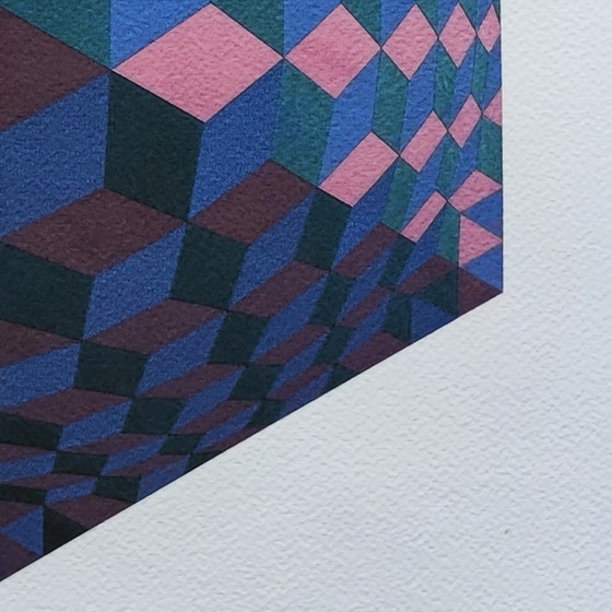 Image 1 of Victor Vasarely Op Art Lithografie in beperkte oplage