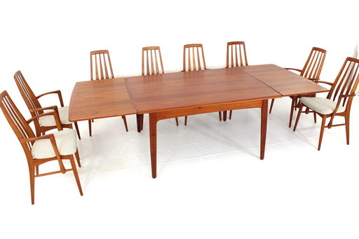 Svend Aage Madsen XXL Deense teakhouten eettafel van K. Knudsen & Son, extra breed