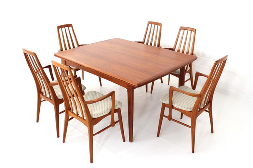 Svend Aage Madsen XXL Deense teakhouten eettafel van K. Knudsen & Son, extra breed