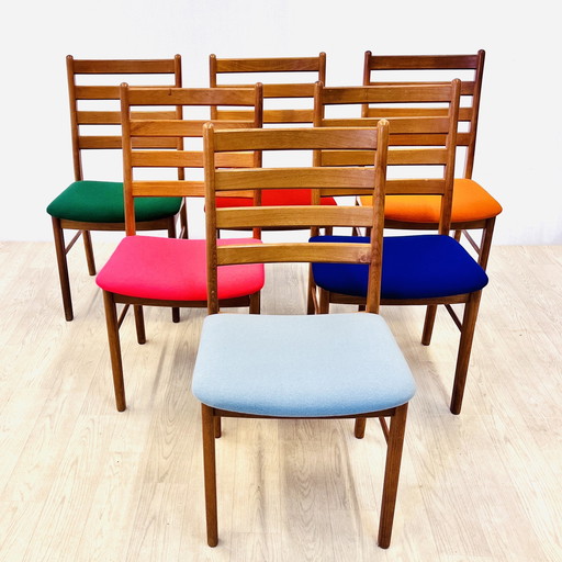 6x Korup Design eetkamerstoelen