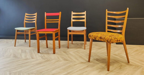 Image 1 of 4x vintage eetkamerstoelen