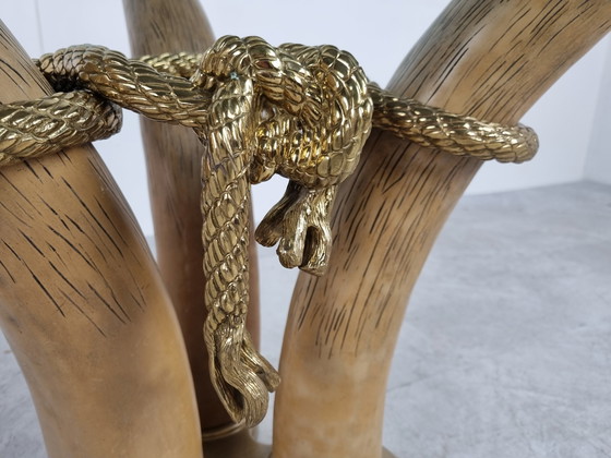 Image 1 of Vintage imitatie slagtand tafel