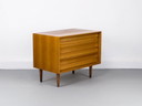 Vintage notenhouten ladekast, jaren 60