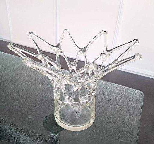 vintage mondgeblazen kunstvaas