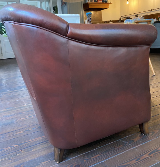 Image 1 of Vintage Schapenleren Clubfauteuil