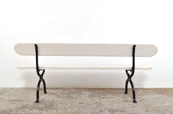 Image 1 of Vintage gerestaureerde tuinbank