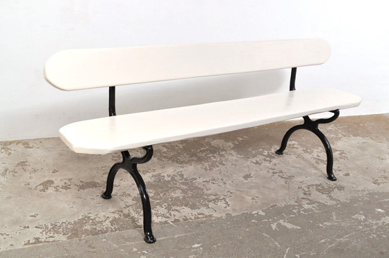 Image 1 of Vintage gerestaureerde tuinbank