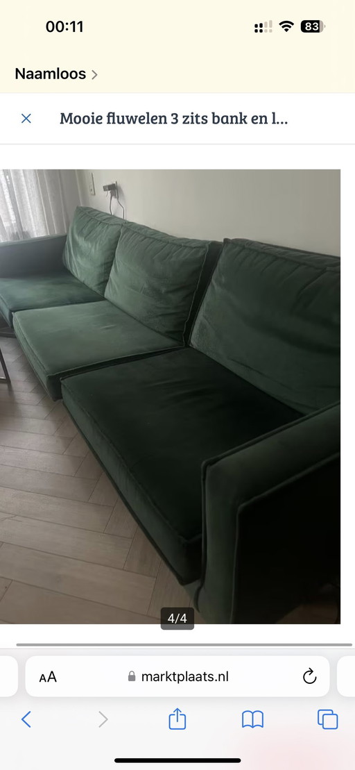 1 Bank 1 Loveseat 