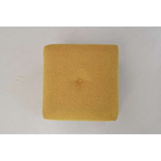 Image 1 of Art Deco vintage voetsteun van stof en hout, Tsjecho-Slowakije jaren 1930