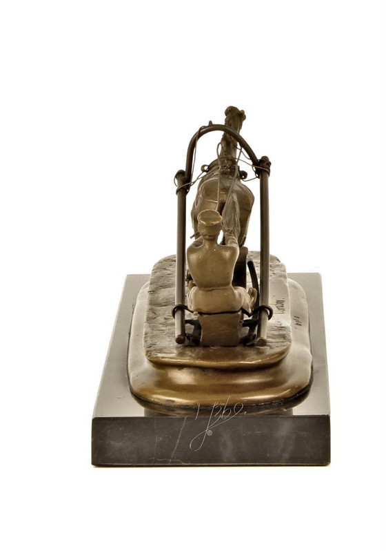 Image 1 of Russische Trojka Met Paard Beeld