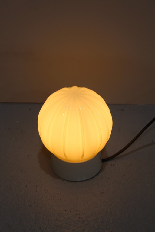 Vintage Thabur Plafondlamp, Plafonnière - Wit/Crème, Art Deco