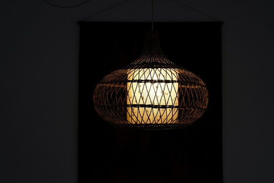 Image 1 of Vintage Hanglamp Riet Rotan