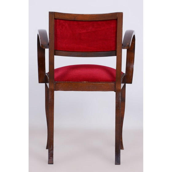Image 1 of Vintage Art Deco fauteuil in beukenhout van Jules Leleu, Frankrijk 1930