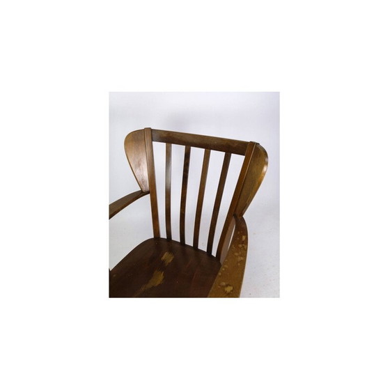 Image 1 of Vintage Canada fauteuil in gebeitst beukenhout model 2252 van Søren Hansen voor Fritz Hansen, jaren 1940