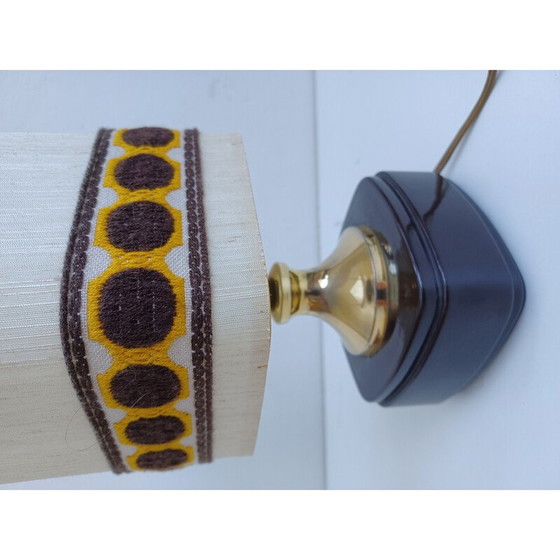 Image 1 of Vintage bakelieten en stoffen lamp, 1960