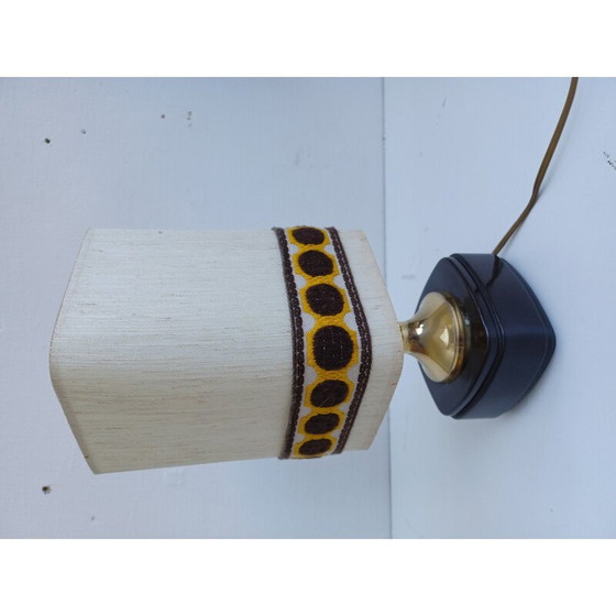 Image 1 of Vintage bakelieten en stoffen lamp, 1960