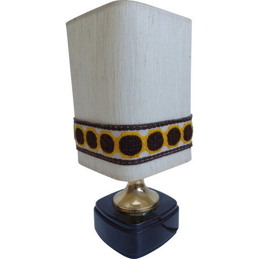 Vintage bakelieten en stoffen lamp, 1960