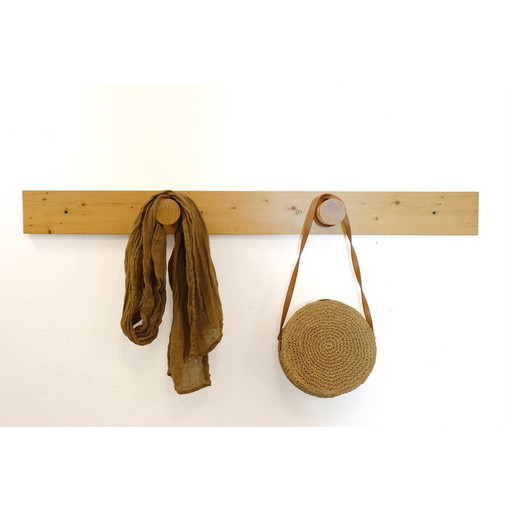 Vintage kapstok van massief grenen, geselecteerd door Charlotte Perriand voor Les Arcs, 1960