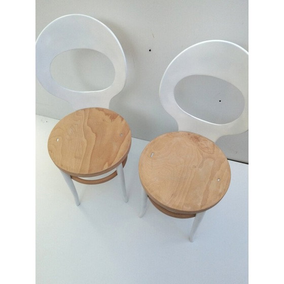 Image 1 of Paar vintage "mouette" stoelen van Baumann, 1950