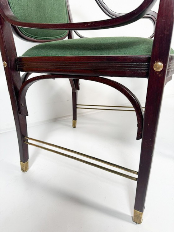 Image 1 of Paar fauteuils "412" van Otto Wagner voor J&J Kohn, Oostenrijk,1900S