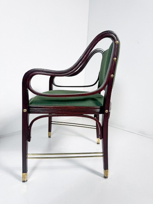 Paar fauteuils "412" van Otto Wagner voor J&J Kohn, Oostenrijk,1900S