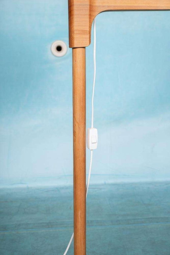 Image 1 of Minimalist Carl Malmsten vloerlamp pine floor lamp Sweden