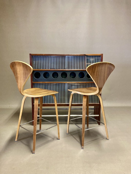 Erik Buch" Scandinavisch ontwerp rozenhouten bar 1960.