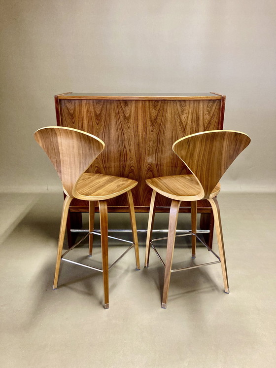 Image 1 of Erik Buch" Scandinavisch ontwerp rozenhouten bar 1960.