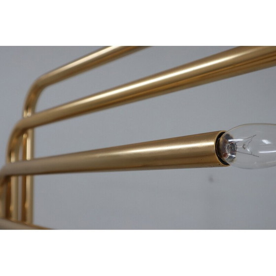 Image 1 of Vintage gelede messing vloerlamp door Goffredo Reggiani, Italië 1970