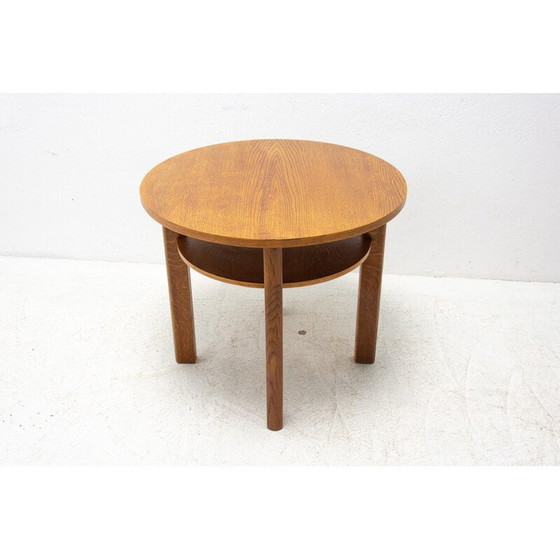 Image 1 of Vintage eikenhouten salontafel, Tsjecho-Slowakije 1950