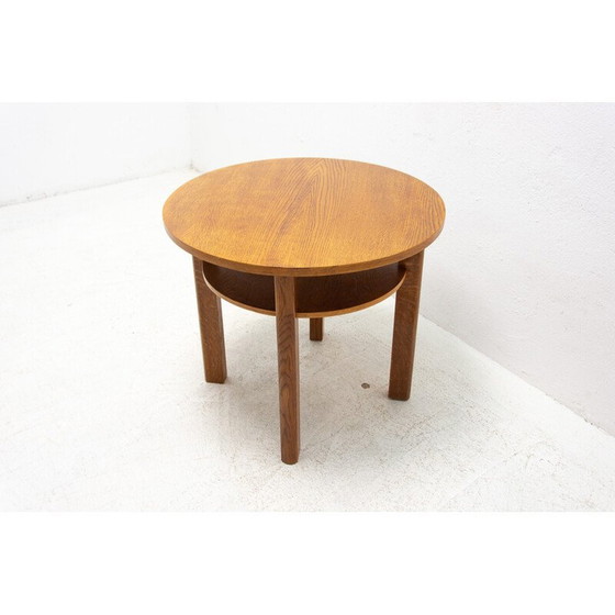 Image 1 of Vintage eikenhouten salontafel, Tsjecho-Slowakije 1950