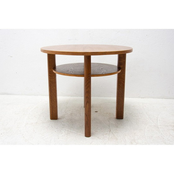 Image 1 of Vintage eikenhouten salontafel, Tsjecho-Slowakije 1950