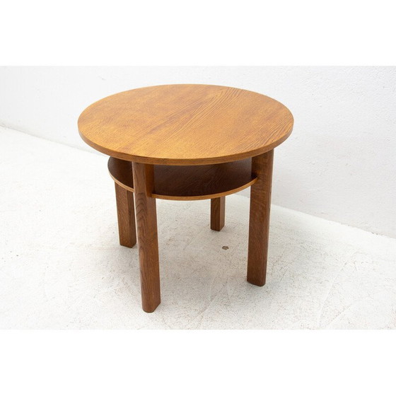 Image 1 of Vintage eikenhouten salontafel, Tsjecho-Slowakije 1950