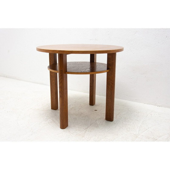 Image 1 of Vintage eikenhouten salontafel, Tsjecho-Slowakije 1950