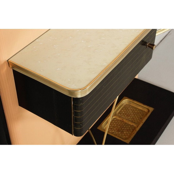 Image 1 of Vintage houten en kunststof kast met spiegel, Duitsland 1961