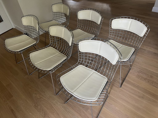 6x Harry Bertoia Eetkamerstoelen Model 420C