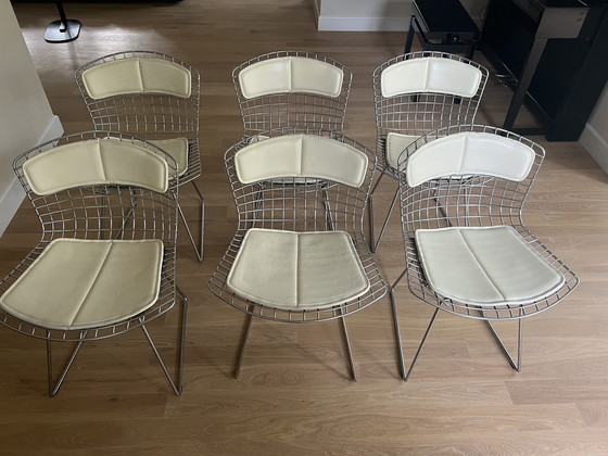 Image 1 of 6x Harry Bertoia Eetkamerstoelen Model 420C