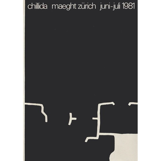 Image 1 of Vintage poster "Maeght Zürich" van Eduardo Chillida, 1981