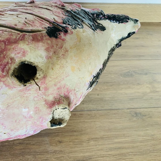 Image 1 of Vintage roze flamingo van keramiek