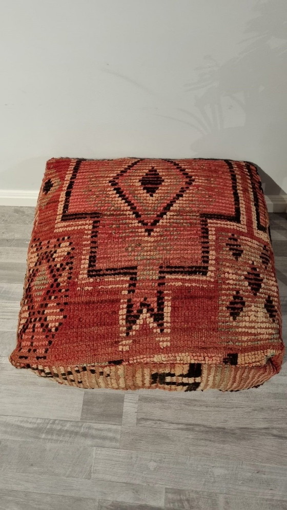 Image 1 of Vintage Marokkaans Berber Poef 