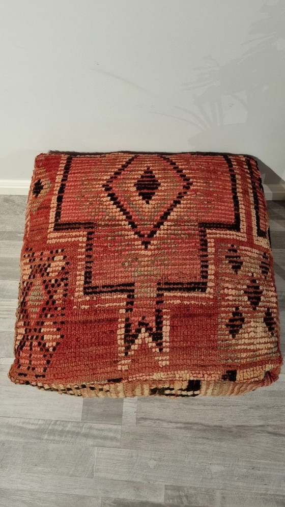 Image 1 of Vintage Marokkaans Berber Poef 