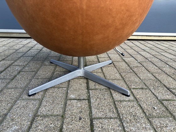 Image 1 of Fritz Hansen Egg Chair In Camel Cognac Leder Als Nieuw!!