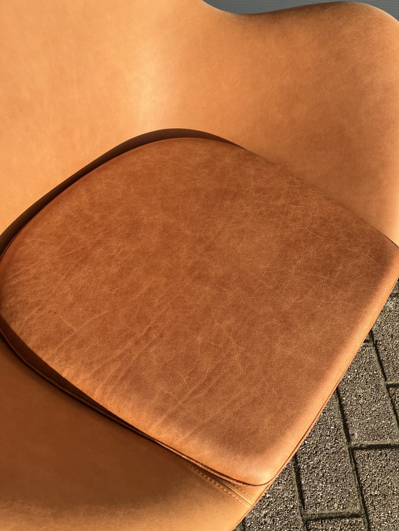 Image 1 of Fritz Hansen Egg Chair In Camel Cognac Leder Als Nieuw!!