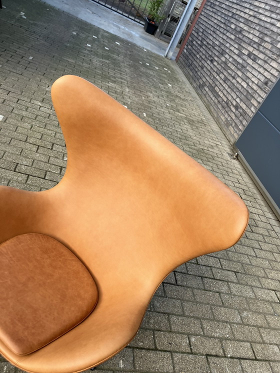 Image 1 of Fritz Hansen Egg Chair In Camel Cognac Leder Als Nieuw!!