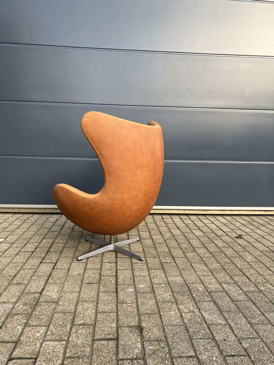 Image 1 of Fritz Hansen Egg Chair In Camel Cognac Leder Als Nieuw!!