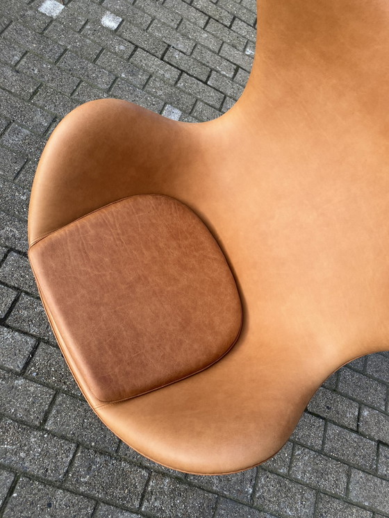 Image 1 of Fritz Hansen Egg Chair In Camel Cognac Leder Als Nieuw!!