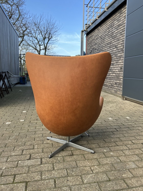 Image 1 of Fritz Hansen Egg Chair In Camel Cognac Leder Als Nieuw!!